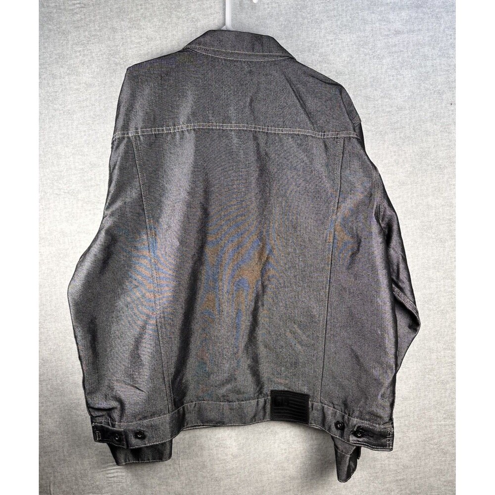 Vintage Ralph Lauren Polo Jeans Co Denim Trucker Jacket Metallic Silver Men’s XL - Picture 7 of 7